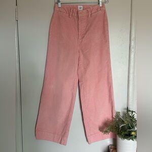 GAP High-Rise Pink Wide-Leg Crop Pants women size 2